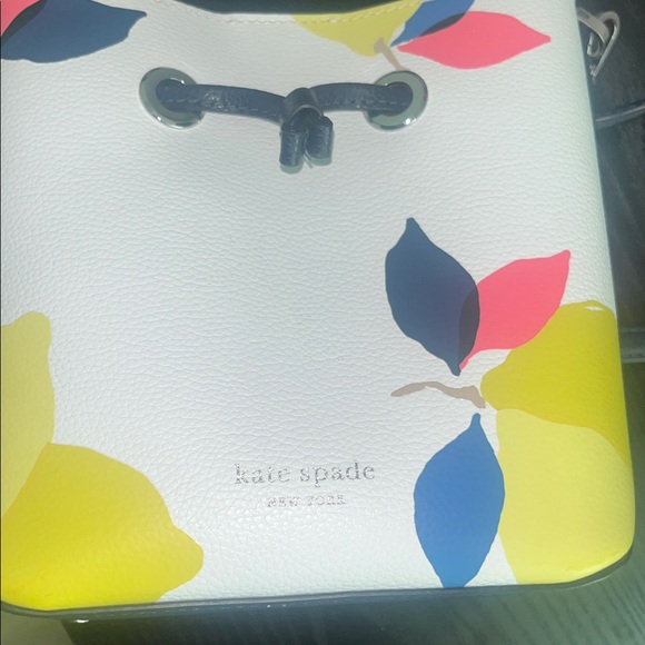 Kate Spade White Crossbody Bag with Colorful Leaf Pattern - Picture 11 of 15